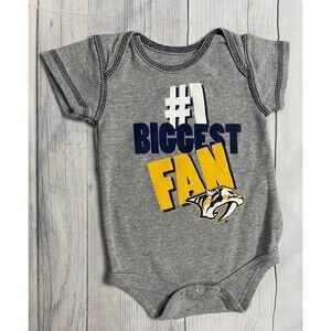 NHL Nashville Predators Hockey Baby Onesie Bodysuit Outfit, Size 0-3 months